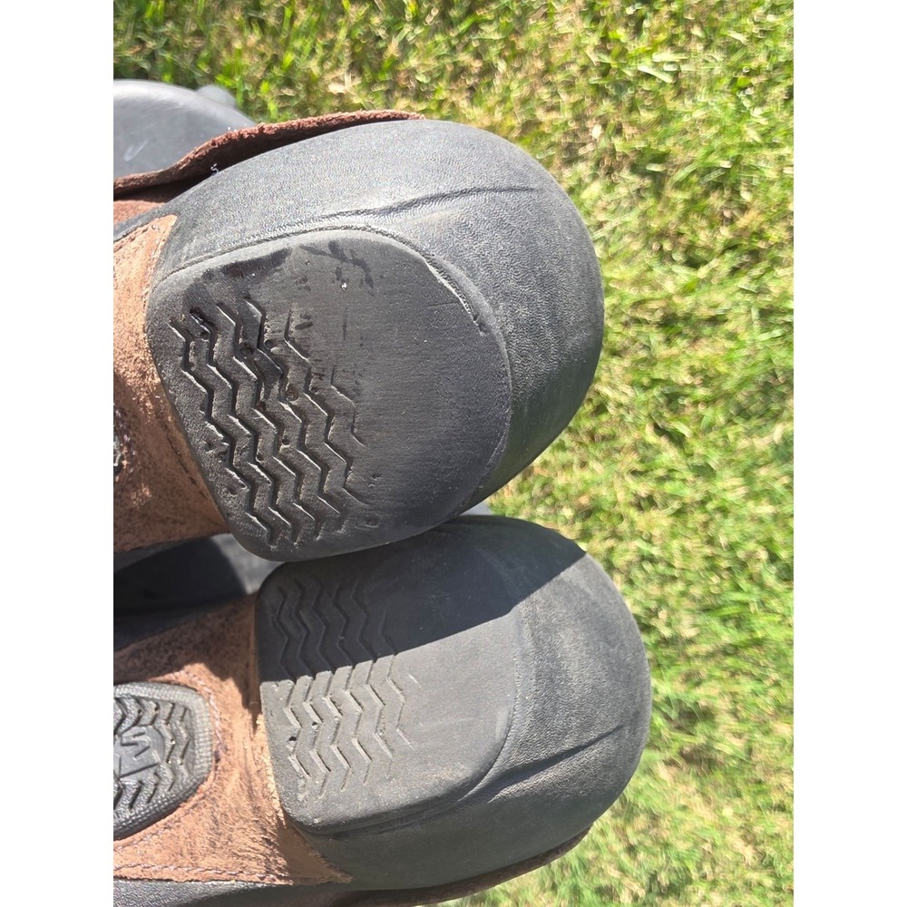 Merrell Luxe Wrap Womens Brown Leather Studded Slip On Mule Clogs - Picture 8 of 10